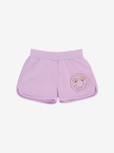 Angel's Face Girls Adriana Smile Sweat Shorts In Purple