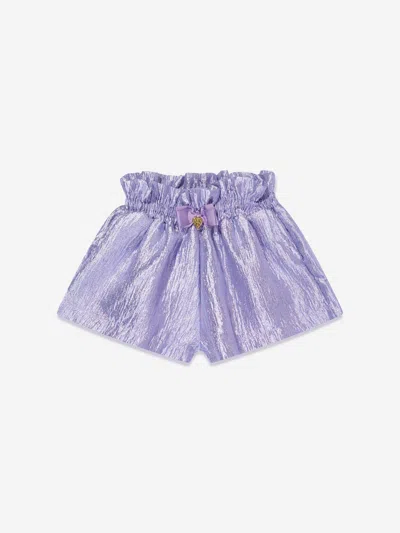 Shop Angel's Face Girls Ruthie Metallic Shorts In Purple