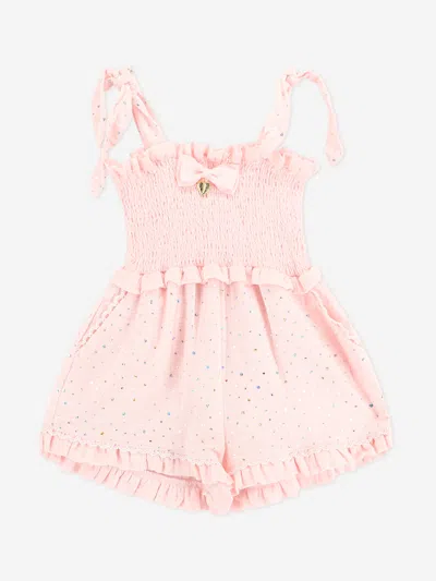 Shop Angel's Face Girls Bali Sparkle Playsuit In Pink
