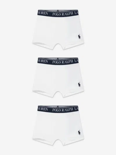 Shop Ralph Lauren Boys 3 Pack Boxer Shorts Set In White
