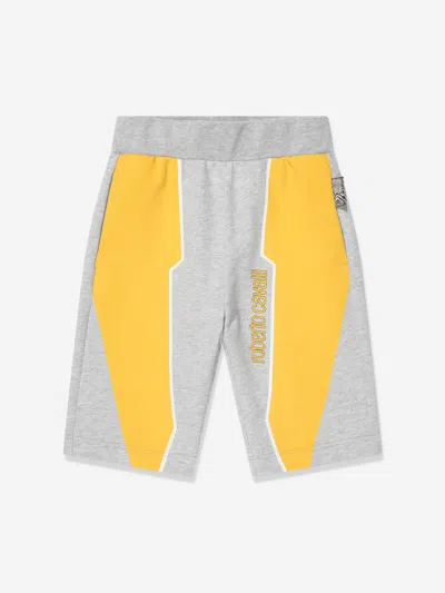 Shop Roberto Cavalli Boys Logo Shorts In Grey