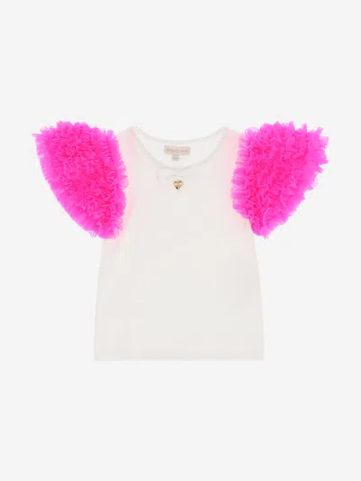 Shop Angel's Face Girls Lexie Tulle Sleeve Top In White