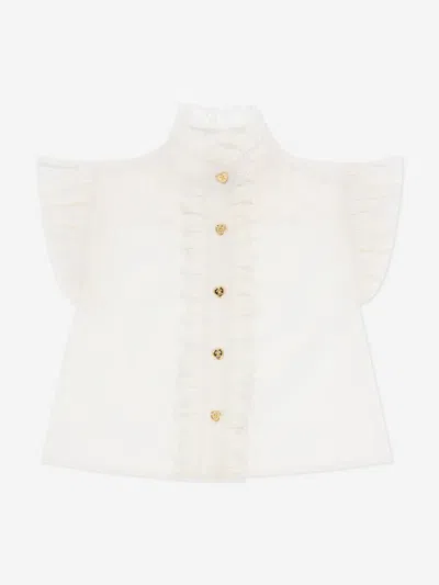 Shop Angel's Face Girls Neo Frill Blouse In White