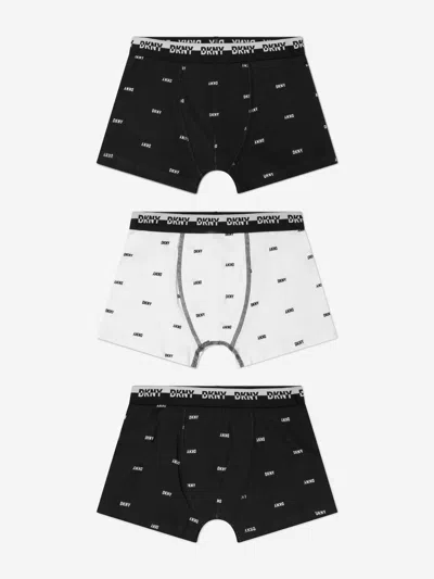 Shop Dkny Boys 3 Pack Boxer Shorts Set In Black