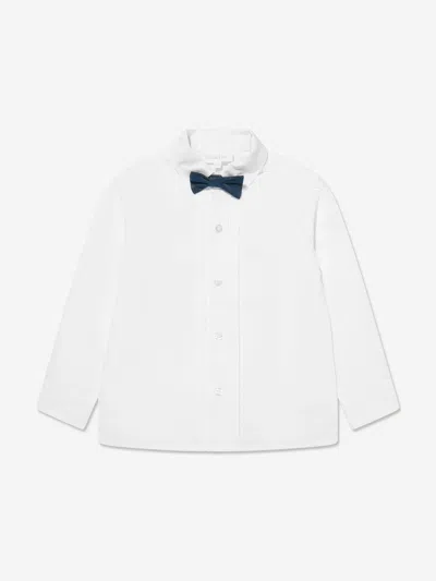 Shop Patachou Boys Shirt With Bow Tie In Blue