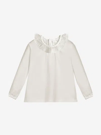Shop Carrèment Beau Girls Jersey Top In Ivory