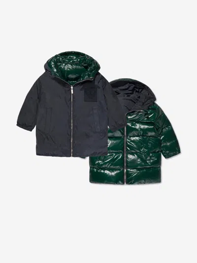 Shop Emporio Armani Baby Boys Down Padded Reversible Coat 36 Mths Green