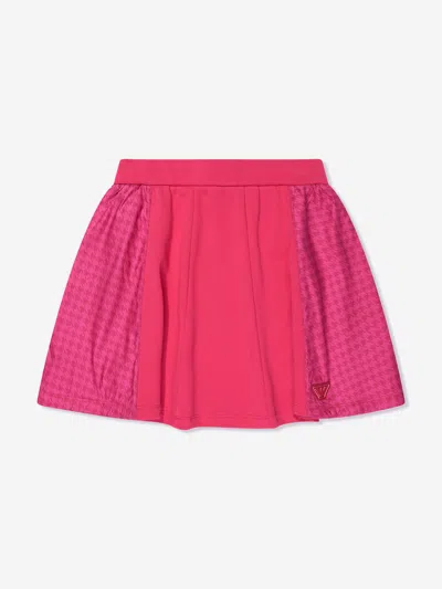 Shop Emporio Armani Girls Flared Skirt In Pink