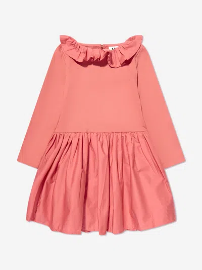 Shop Molo Baby Girls Ruffle Collar Dress In Pink