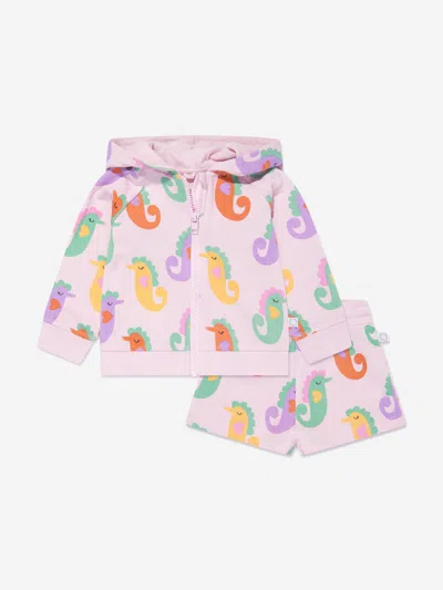 Shop Stella Mccartney Baby Girls Seahorses Short Set In Pink