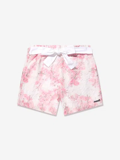 Shop Guess Girls Cherry Blossom Lace Shorts In White