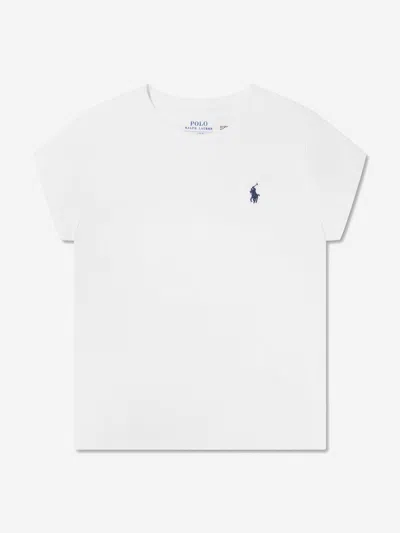 Shop Ralph Lauren Girls Logo T-shirt In White