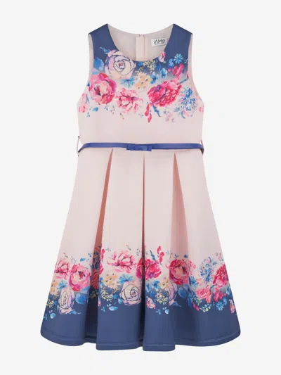 Shop Iame Girls Flower Print Dress In Pink
