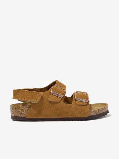 Shop Birkenstock Boys Milano Sandals In Brown
