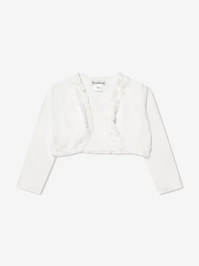 Sarah Louise Girls Frilly Bolero In Ivory