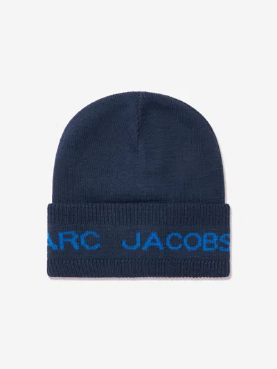 Shop Marc Jacobs Kids Beanie Hat In Blue