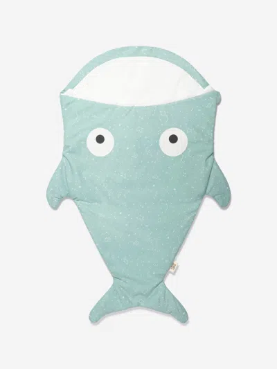 Shop Baby Bites Constellations Summer Shark Sleeping Bag In Blue