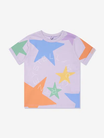 Shop Stella Mccartney Girls Star Print T-shirt In Purple