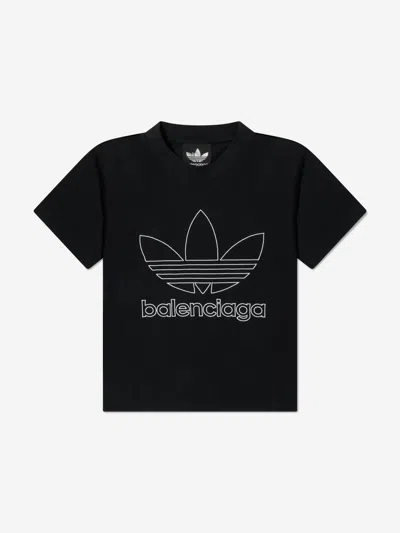 Shop Balenciaga X Adidas T-shirt Size 10 Yrs In Black