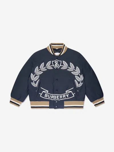 Shop Burberry Boys Kaziah Sports Jacket In Blue
