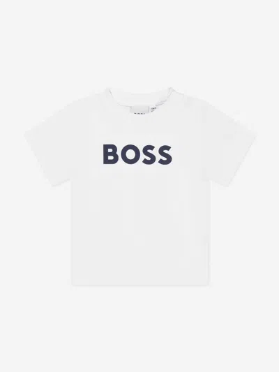 Shop Hugo Boss Baby Boys Logo T-shirt In White