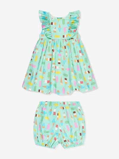 Shop Rachel Riley Baby Girls Ice Lolly Sundress And Bloomers In Blue