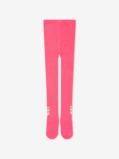Shop Billieblush Girls Jacquard Heart Tights In Pink