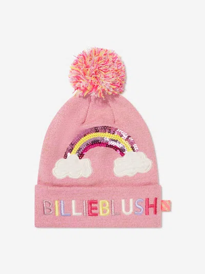 Shop Billieblush Girls Rainbow Bobble Hat In Pink