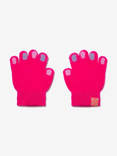 Shop Billieblush Girls Knitted Gloves In Pink