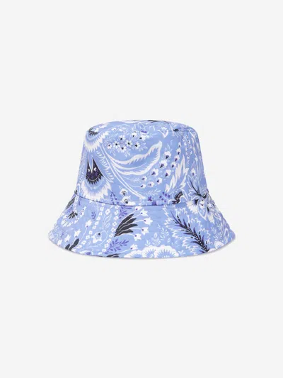 Shop Etro Kids Floral Paisley Hat In Blue