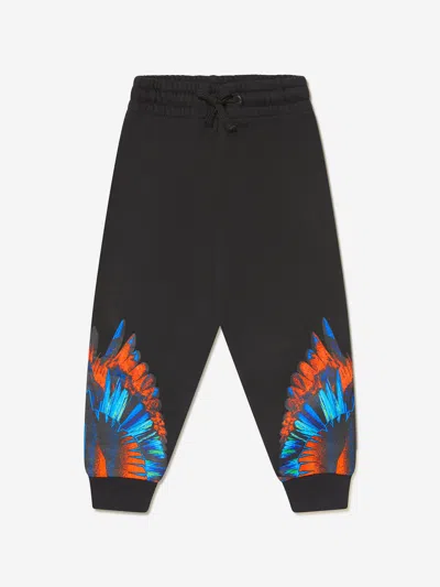 Shop Marcelo Burlon County Of Milan Boys Travel Wings Sweatpants 12 Yrs Black