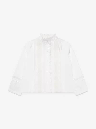 Shop Bonpoint Girls Freedom Blouse In White