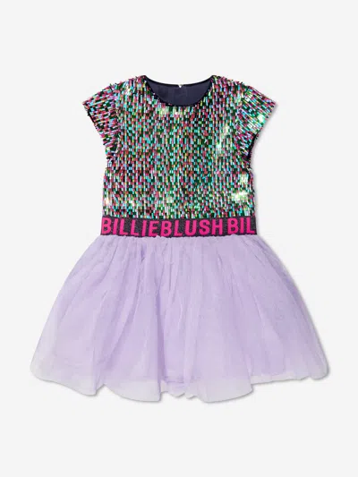 Shop Billieblush Girls Sequin And Tulle Dress In Multicoloured