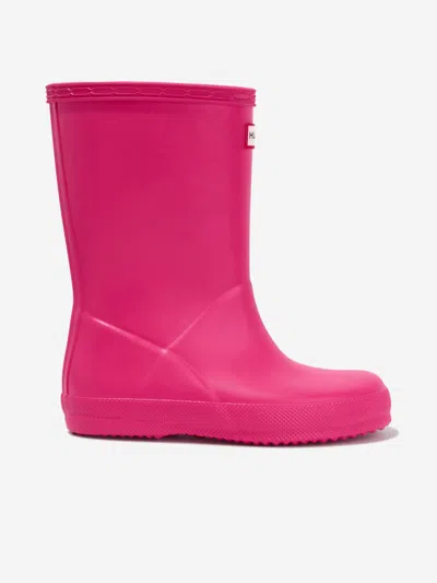 Shop Hunter Girls Original First Classic Boots In Pink