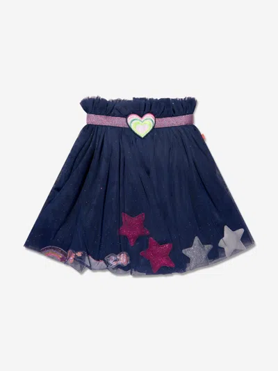 Shop Billieblush Girls Tulle Star Skirt In Blue