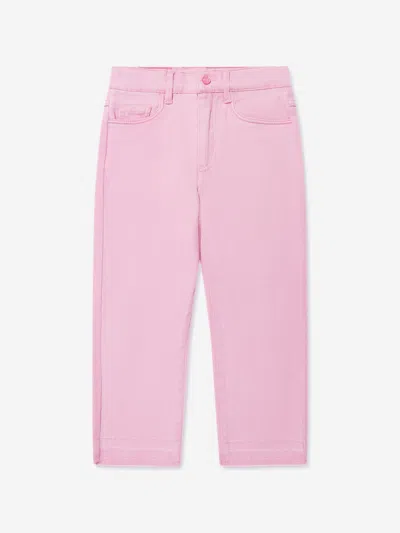 Shop Billieblush Girls Twill Trousers In Pink