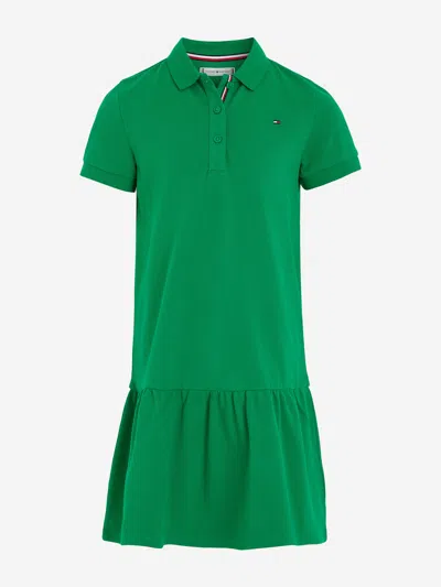 Shop Tommy Hilfiger Girls Essential Polo Dress In Green