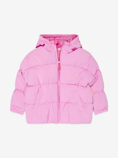 Shop Billieblush Girls Hooded Puffer Jacket In Pink