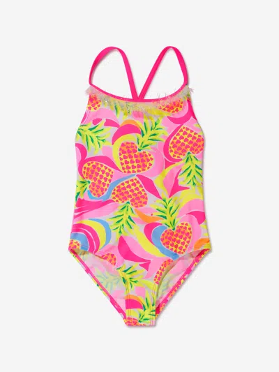 Shop Billieblush Girls Hearts Swimming Costume In Multicoloured