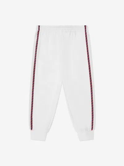 Shop Gucci Girls Branded Joggers In White