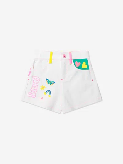 Shop Billieblush Girls Twill Shorts In White