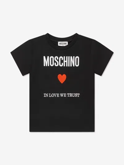 Shop Moschino Kids Logo T-shirt In Black