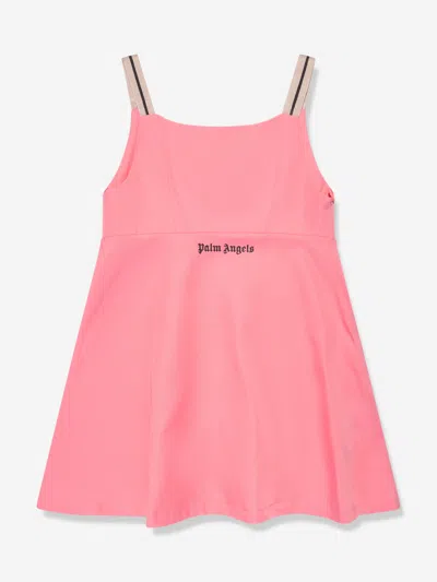 Shop Palm Angels Girls Track Slip Dress In Pink