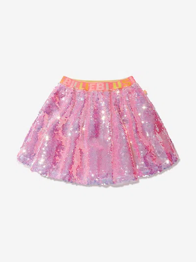 Shop Billieblush Girls Sequin Skirt In Pink