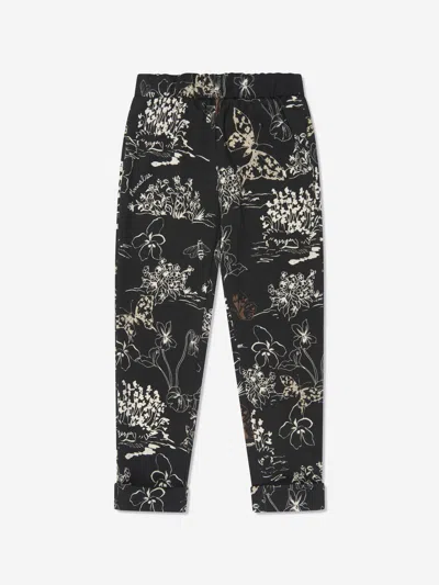Monnalisa Girls Punto Milan Leggings In Black