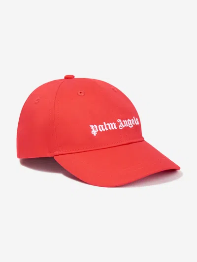 Shop Palm Angels Boys Logo Baseball Cap In Red