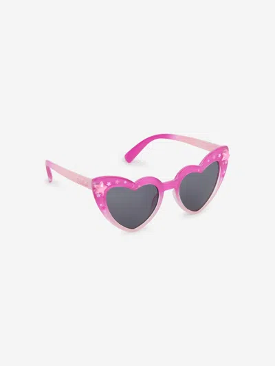 Shop Billieblush Girls Heart Sunglasses (anti Uv 400) In Pink