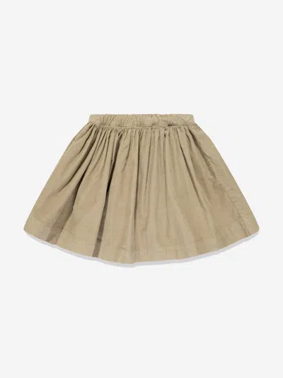 Shop Bonpoint Girls Suzon Cotton Skirt In Brown