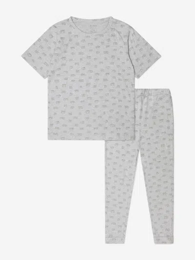 Shop Bonpoint Boys Cotton Printed Pyjamas 6 Yrs Grey