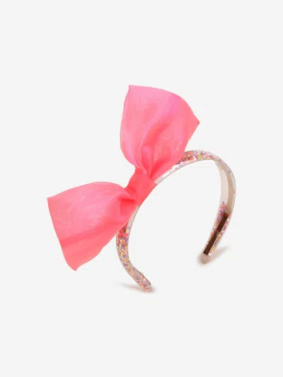 Shop Billieblush Girls Bow Headband In Pink